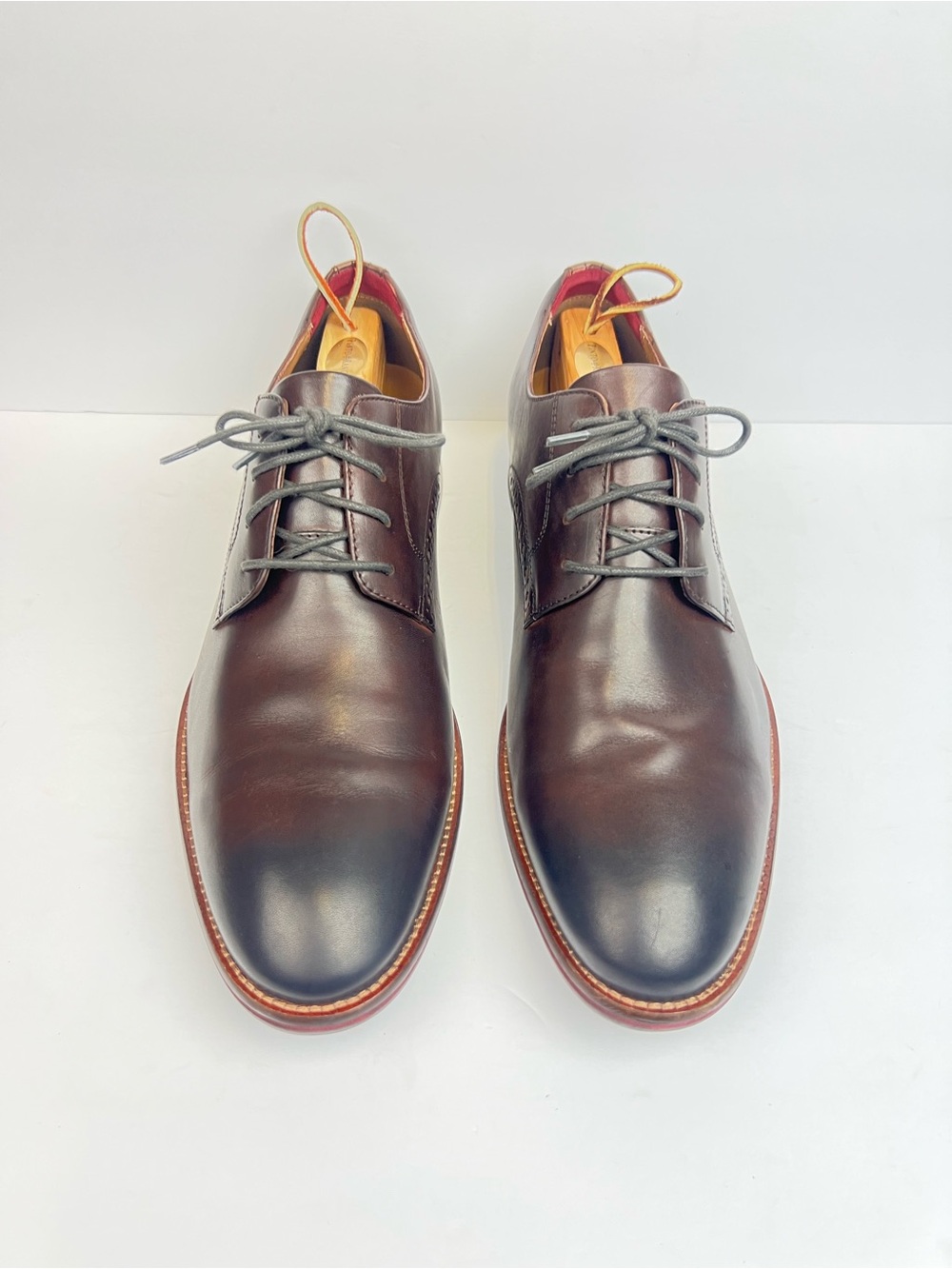 Johnston & Murphy Conard 2.0 Plain Toe Men's Oxford, Size 13M, Color Mahogany